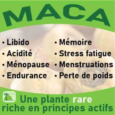 Maca, le laboratoire Biologiquement des plantes rares riches en principes actifs.