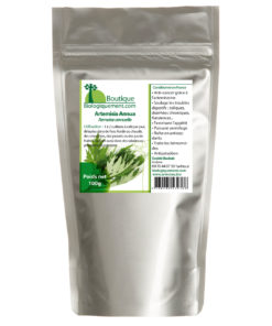 Armoise annuelle bio Artemisia annua riche en artemisinine plante feuille tige anticancer naturel en poudre